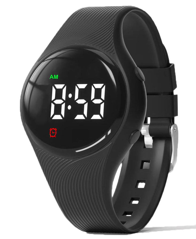 Fibex Vibrating Reminder Watch 15 Alarms Fibex15GV4black - Digitalt - Svart - Unisex - Silikon - Akryl