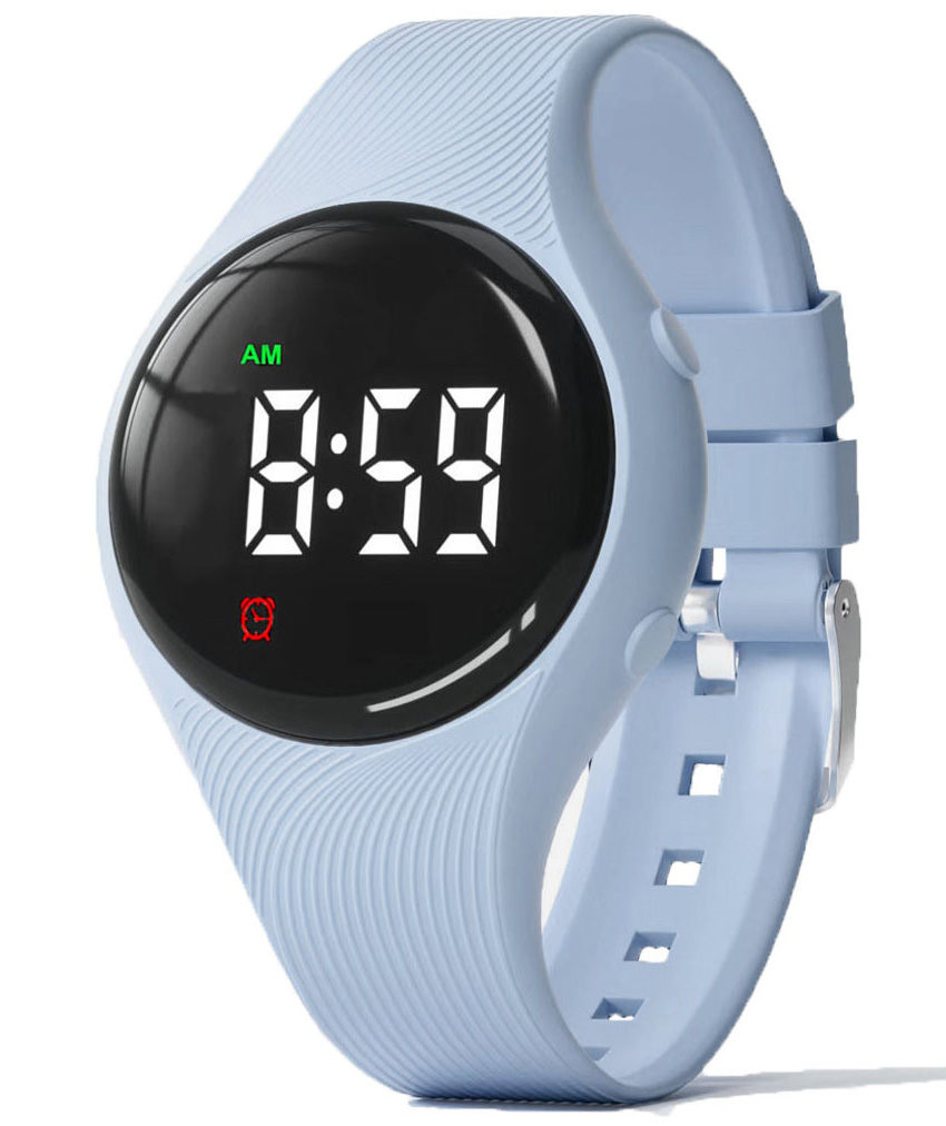 Fibex Vibrating Reminder Watch 15 Alarms Fibex15GV4lightblue - Digitalt - Blå Krämfärgat - Unisex - Silikon - Akryl