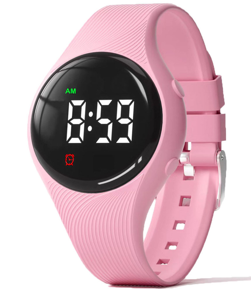 Fibex Vibrating Reminder Watch 15 Alarms Fibex15GV4pink - Digitalt - Rosa - Unisex - Silikon - Akryl