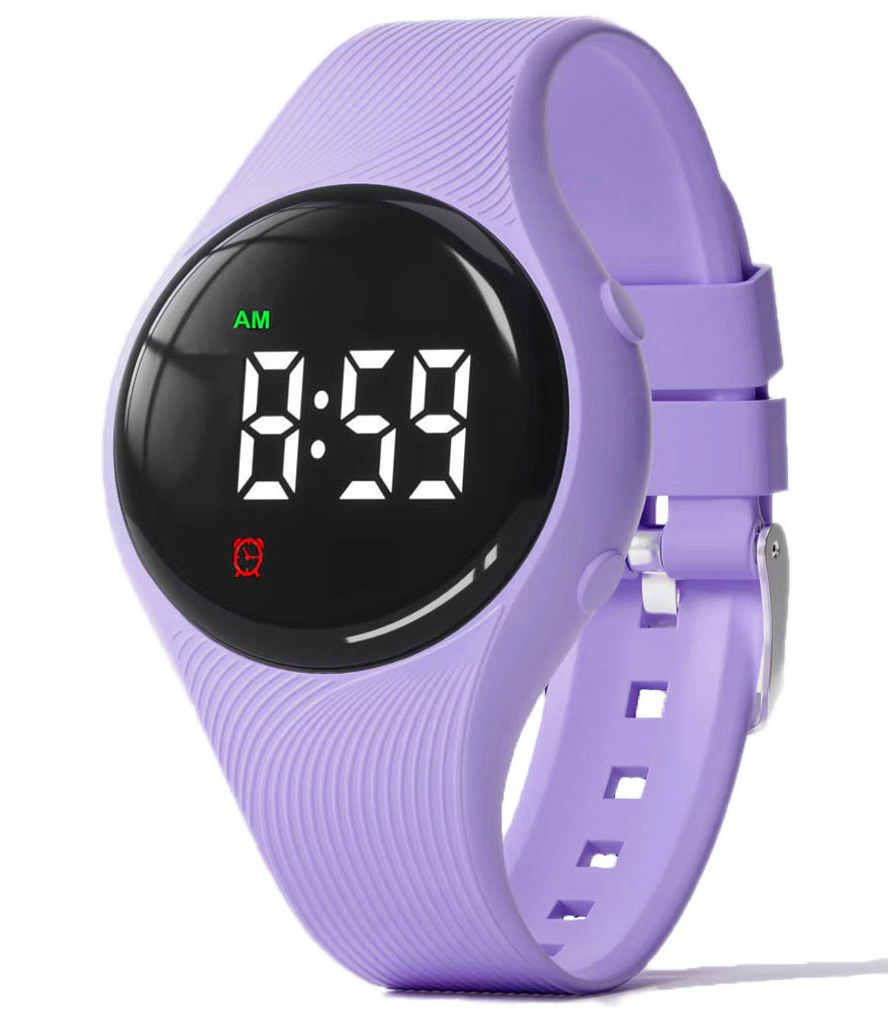 Fibex Vibrating Reminder Watch 15 Alarms Fibex15GV4purple - Digitalt - Lila - Unisex - Silikon - Akryl