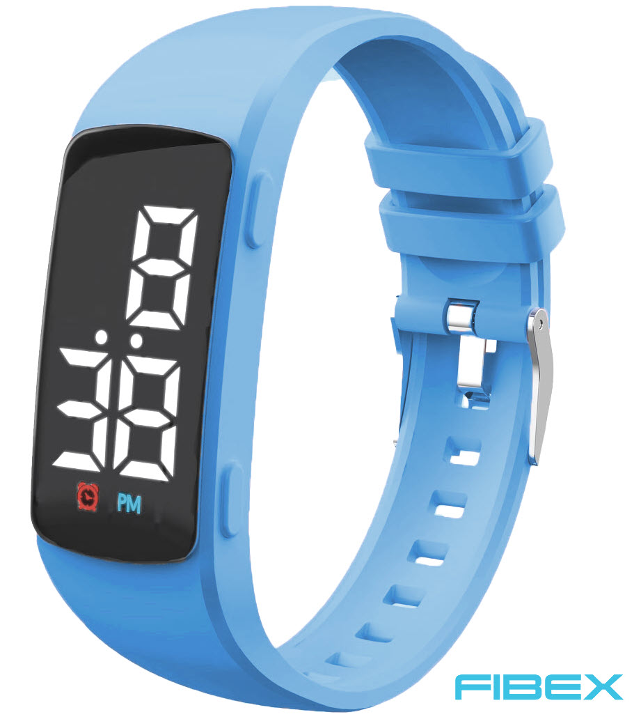 Smart rutinhjälp blå vibrationsmodell | FIBEX15V3BLUE - Digitalt - Blå - Unisex - Silikon -