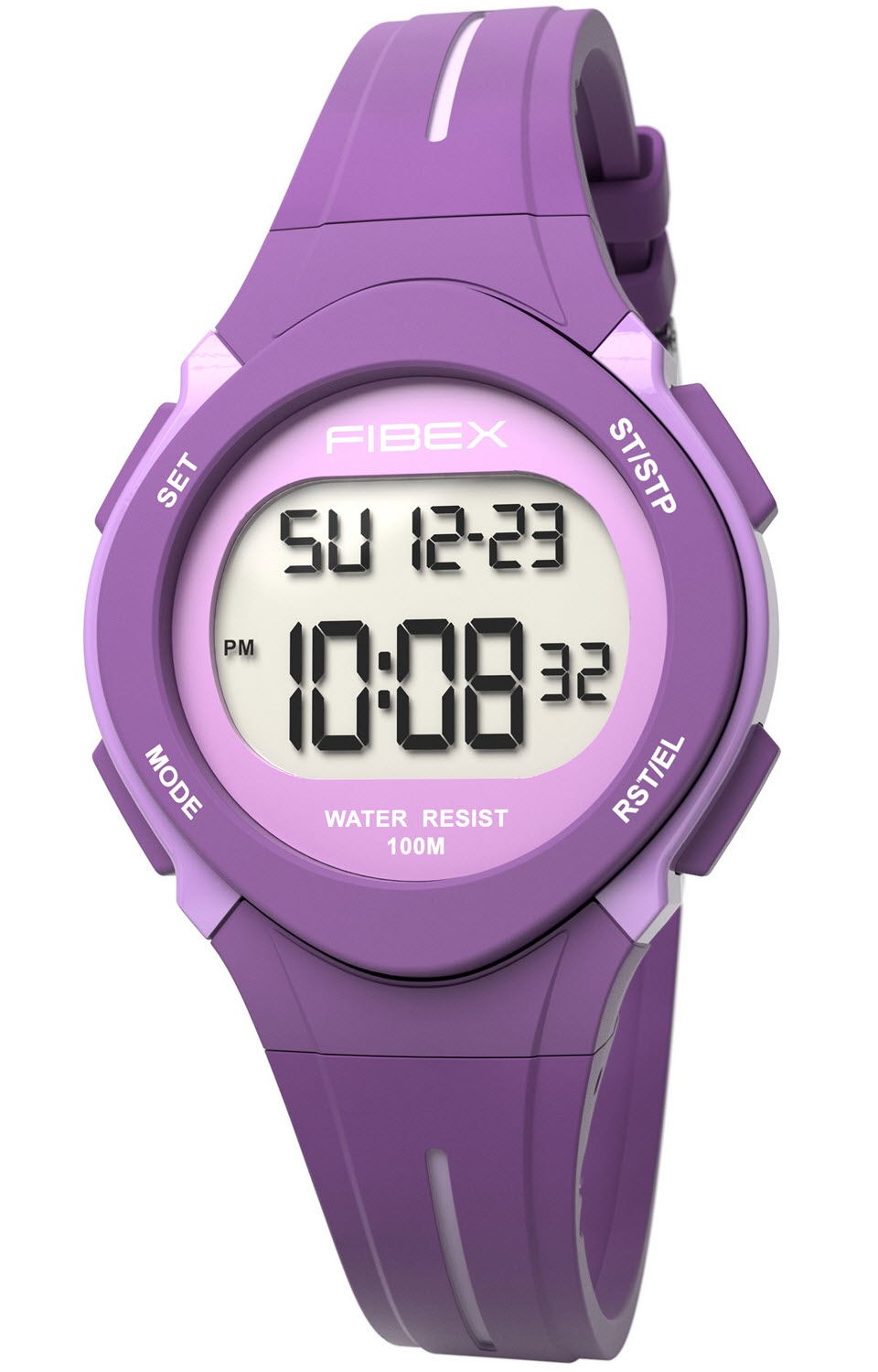 Digital tonårsklocka lila | FIBEX19EN004 - Digitalt - Lila - Unisex - Silikon -