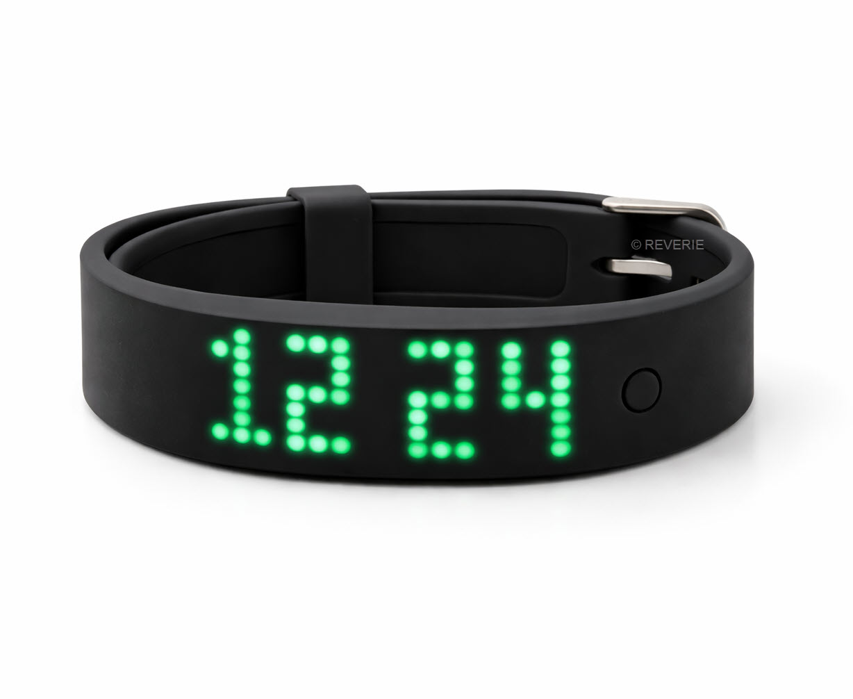 Fibex Vibrating Alarm Watch Bluetooth Edition Black - Digitalt - Svart - Barnklocka - Silikon -