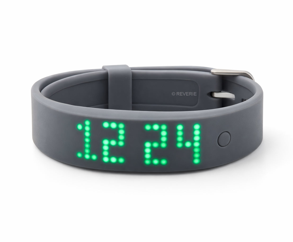 Fibex Vibrating Alarm Watch Bluetooth Edition Grey - Digitalt - Grå - Barnklocka - Silikon -