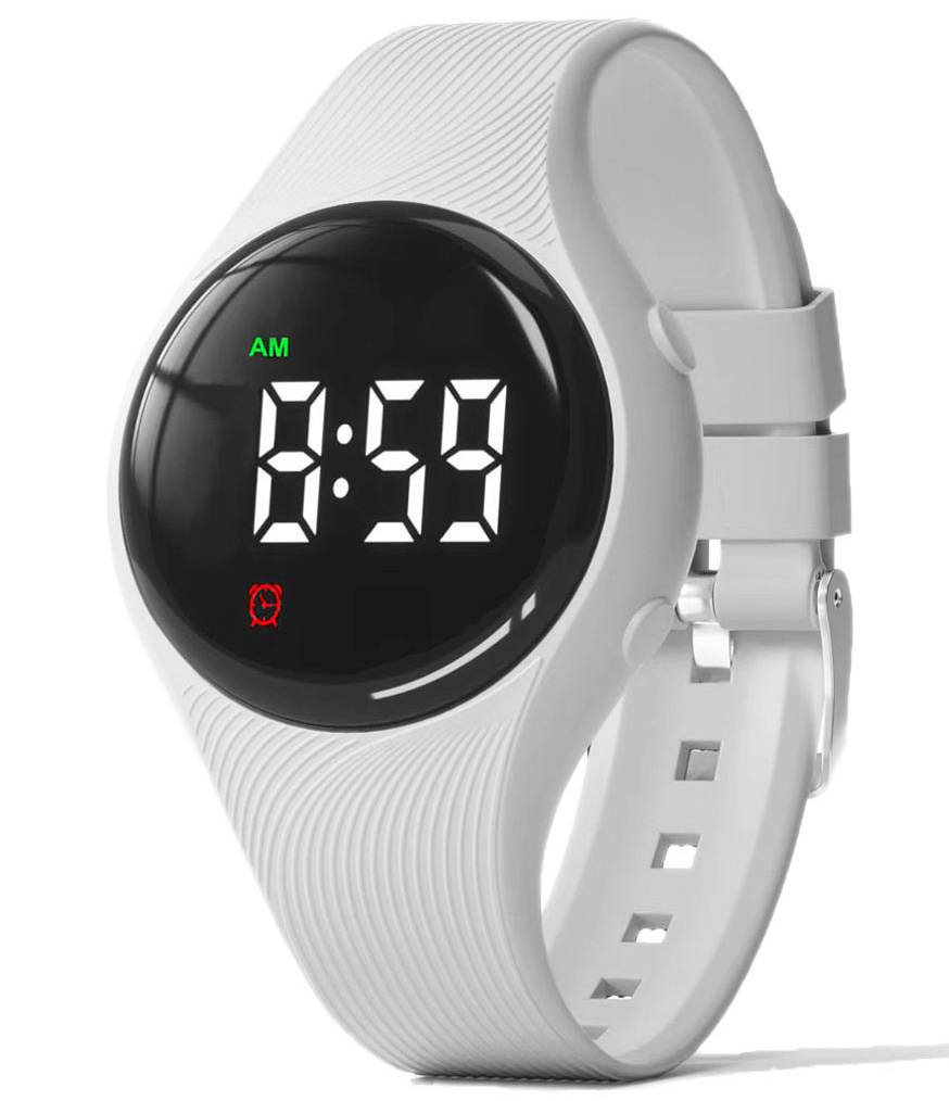 Fibex Vibrating Reminder Watch 15 Alarms Fibex15GV4white - Digitalt - Vit - Unisex - Silikon - Akryl