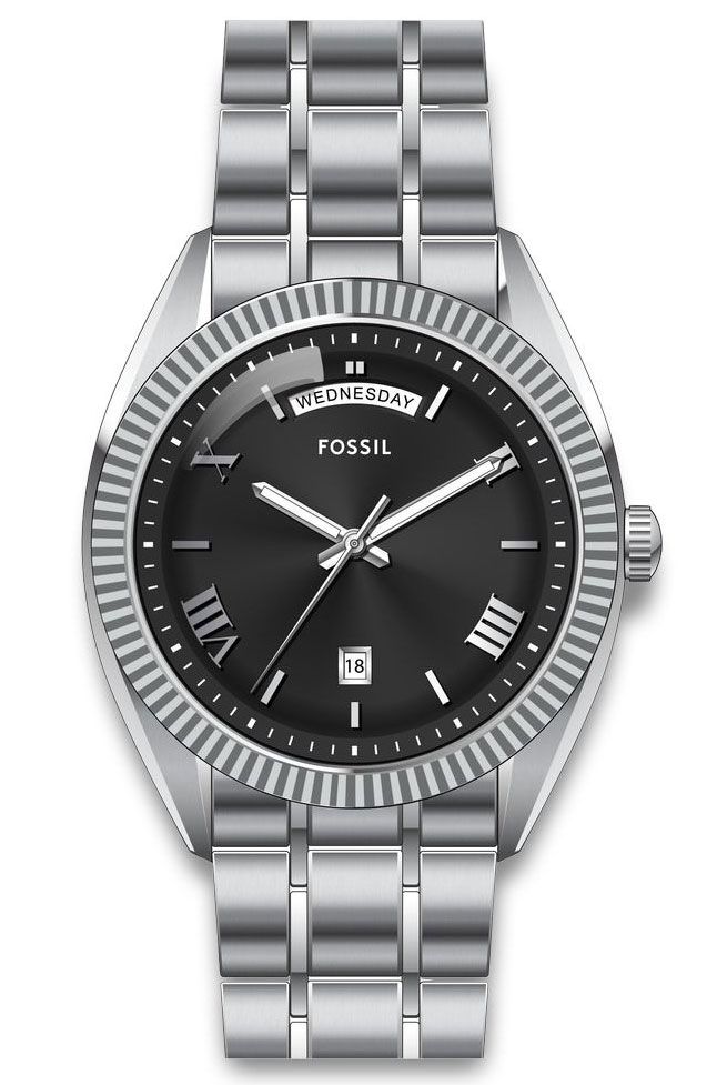 Fossil Campbell FS6139 - Quartz - Silver - Herrklocka - Rostfri stål - Härdat mineralglas
