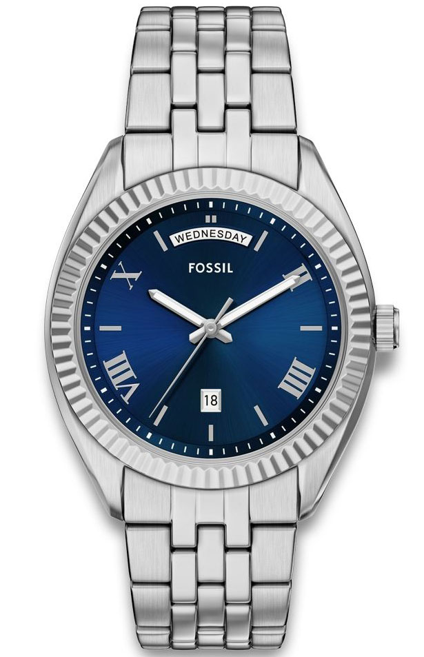 Fossil Campbell FS6140 - Quartz - Silver - Herrklocka - Rostfri stål - Härdat mineralglas
