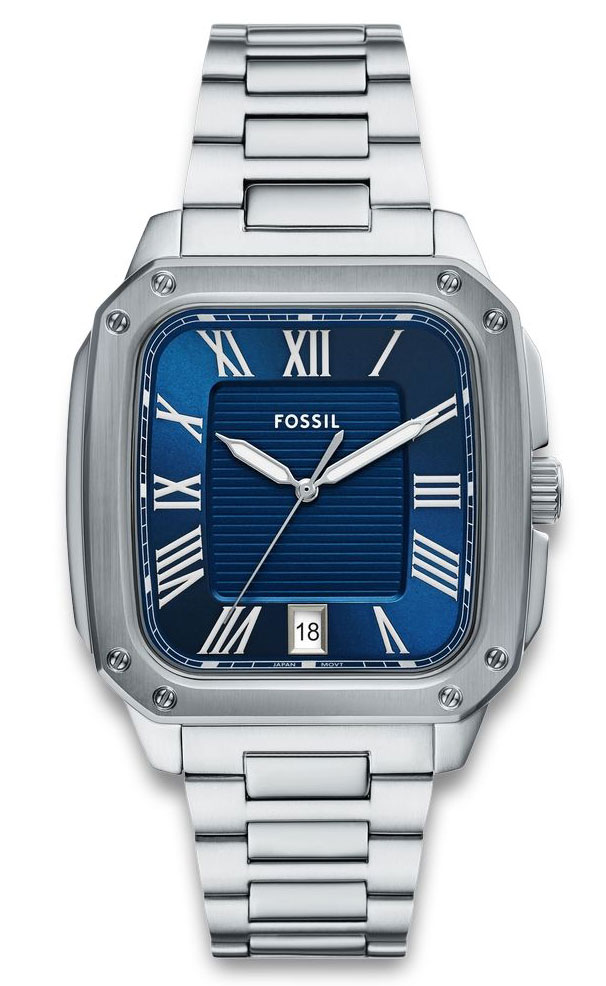 Fossil Crosby FS6121 - Quartz - Silver - Herrklocka - Rostfri stål - Härdat mineralglas