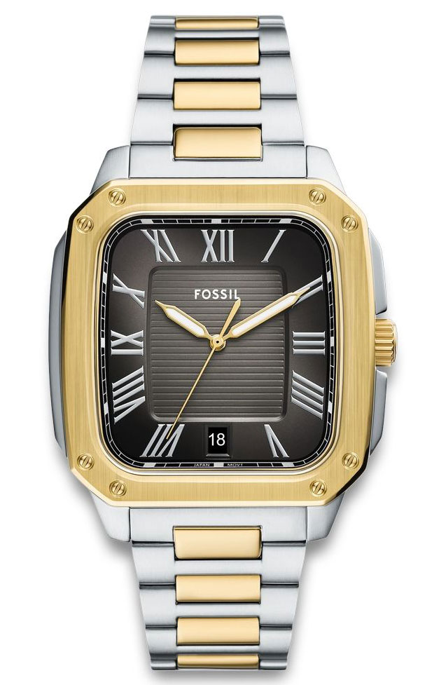 Fossil Crosby FS6123 - Quartz - Silver - Herrklocka - Rostfri stål - Härdat mineralglas