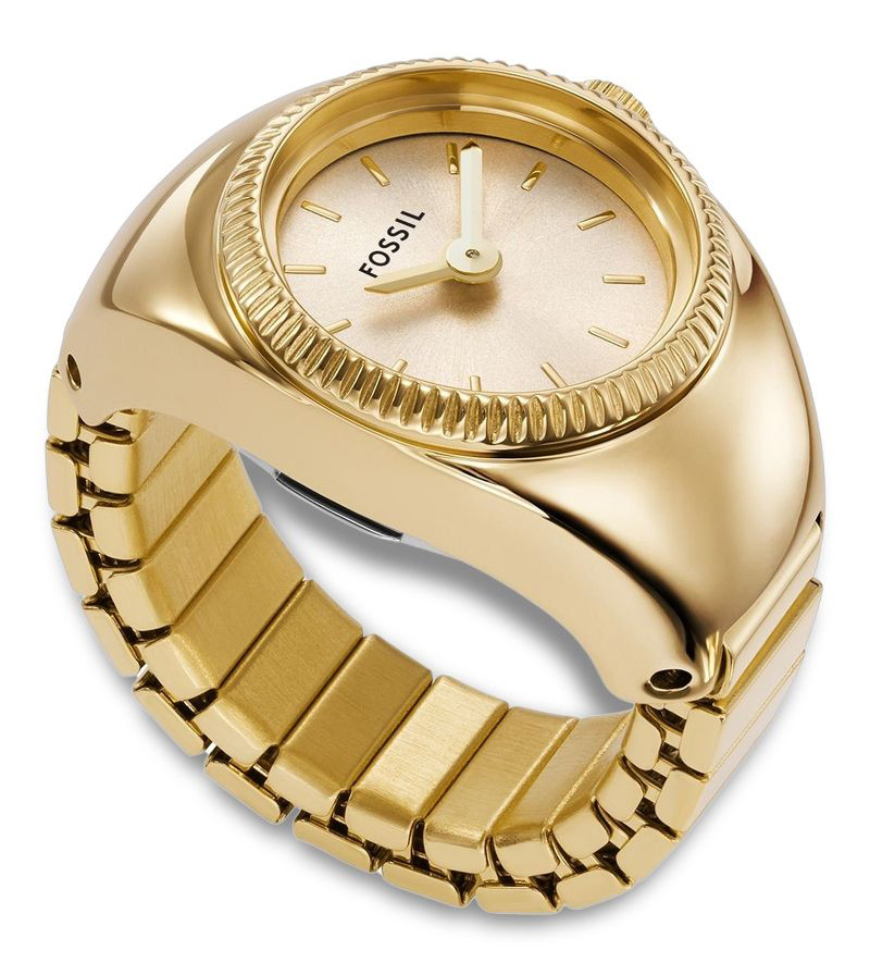 Fossil Raquel Watch Ring ES5246 - Quartz - Guld - Damklocka - Stretch - Härdat mineralglas