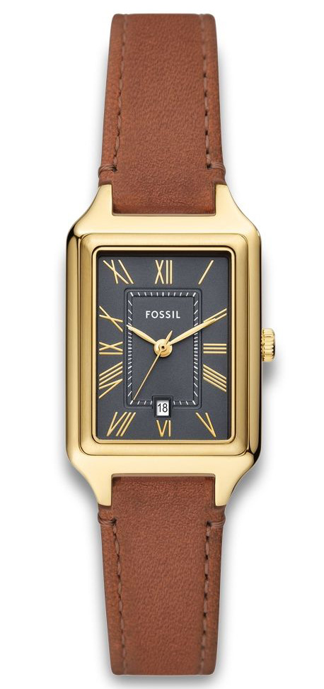 Fossil Raquel ES5303 - Quartz - Guld - Damklocka - Läder - Härdat mineralglas
