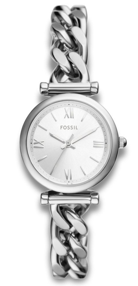 Fossil Carlie ES5331 - Quartz - Silver - Damklocka - - Härdat mineralglas