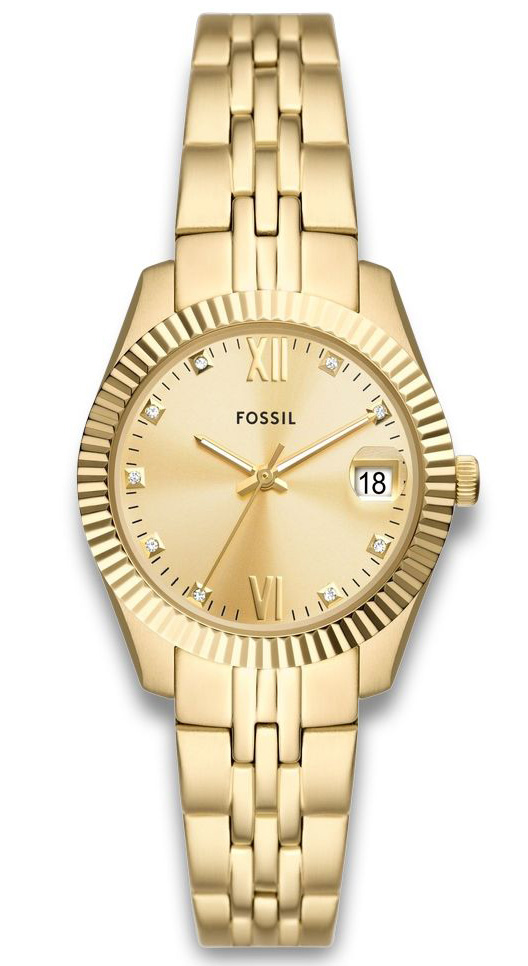 Fossil Scarlette ES5338 - Quartz - Guld - Damklocka - Rostfri stål - Härdat mineralglas