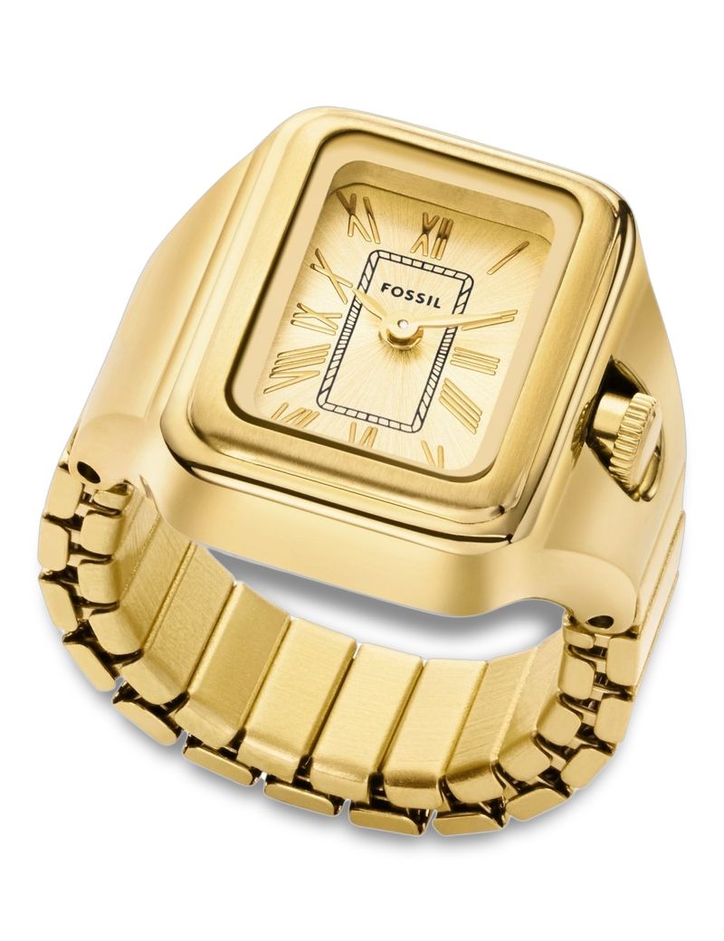 Fossil Raquel Watch Ring ES5343 - Quartz - Guld - Damklocka - Stretch - Härdat mineralglas
