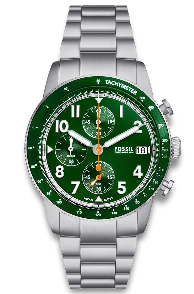 Fossil Sport Tourer FS6048 - Quartz - Silver - Herrklocka - Rostfri stål - Härdat mineralglas