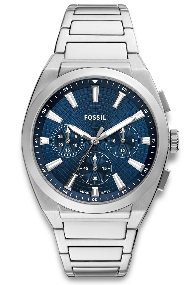 Fossil Everett Chronograph FS6104 - Quartz - Silver - Herrklocka - Rostfri stål - Härdat mineralglas
