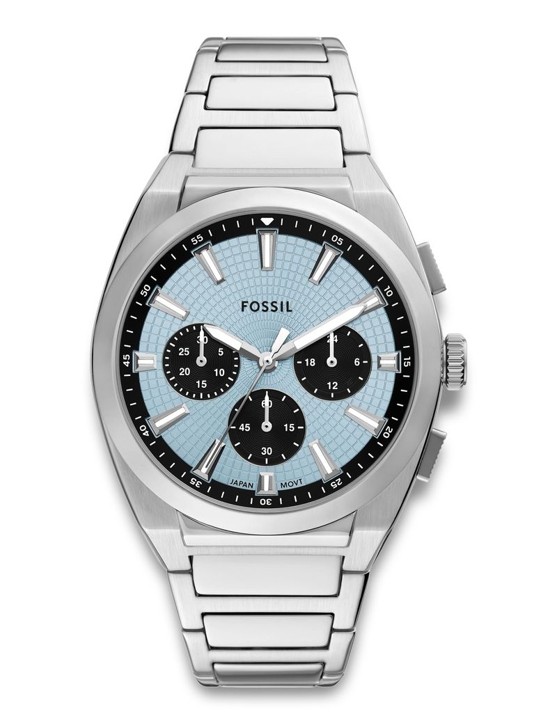 Fossil Everett Chronograph FS6105 - Quartz - Silver - Herrklocka - Rostfri stål - Härdat mineralglas