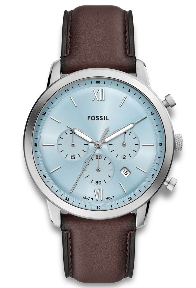 Fossil Neutra Chronograph FS6109 - Quartz - Silver - Herrklocka - Läder - Härdat mineralglas