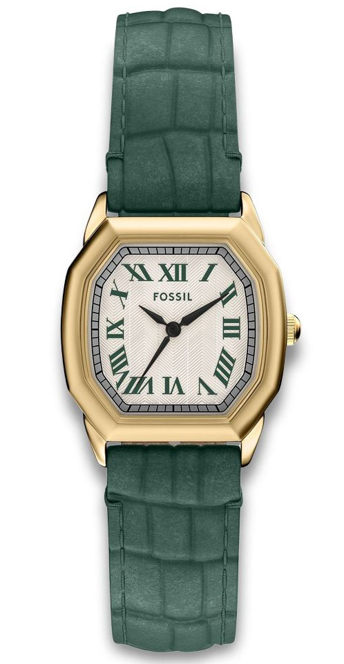 Fossil Harlow ES5427 - Quartz - Guld - Damklocka - Läder - Härdat mineralglas