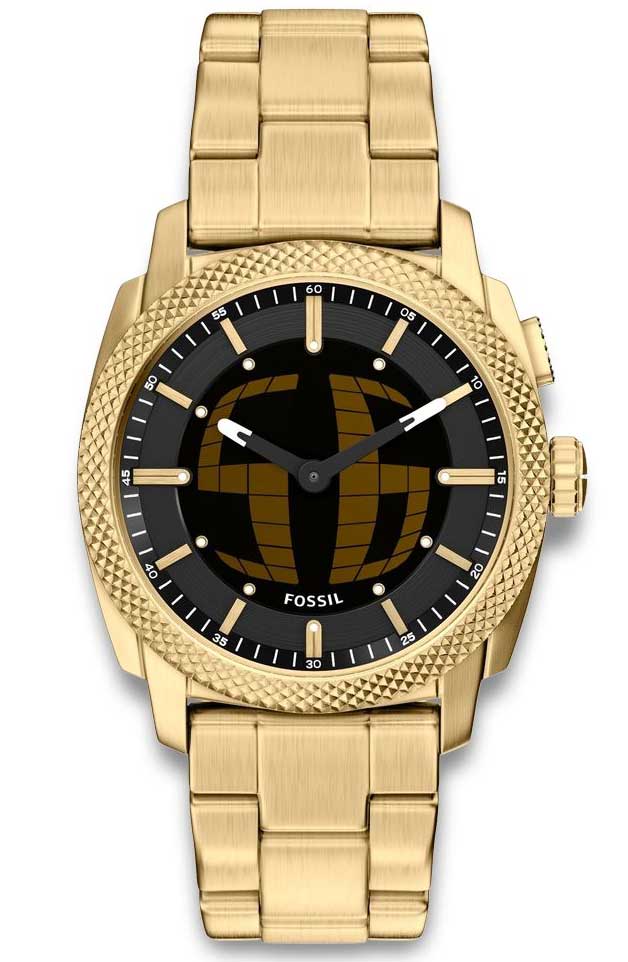 Fossil Machine Big Tic FS6157 - Quartz - Guld - Herrklocka - Rostfri stål - Härdat mineralglas