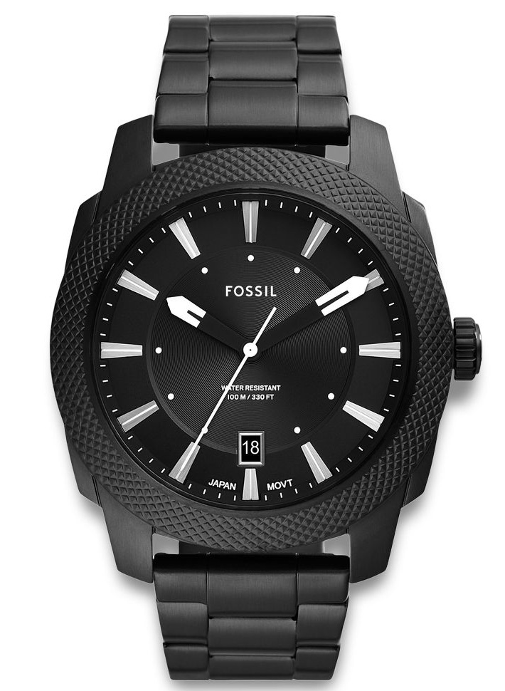 Fossil Machine FS5971 - Quartz - Svart - Herrklocka - Rostfri stål - Härdat mineralglas