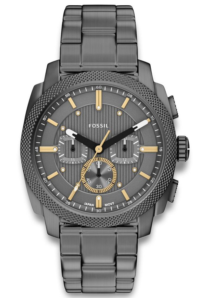 Fossil Machine FS6160 - Quartz - Grå - Herrklocka - Rostfri stål - Härdat mineralglas