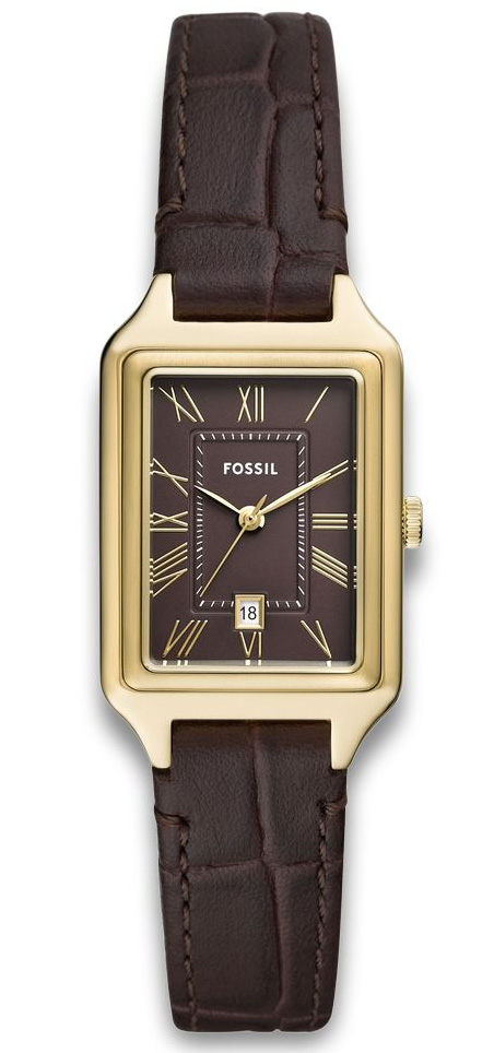 Fossil Raquel ES5367 - Quartz - Guld - Damklocka - Läder - Härdat mineralglas