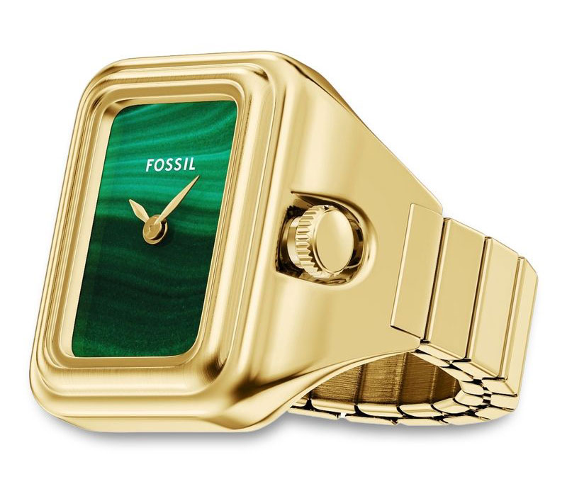 Fossil Harlow Watch Ring ES5448 - Quartz - Guld - Damklocka - Stretch - Härdat mineralglas