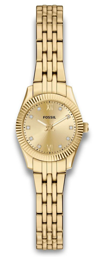 Fossil Scarlette ES5474 - Quartz - Guld - Damklocka - Rostfri stål - Härdat mineralglas