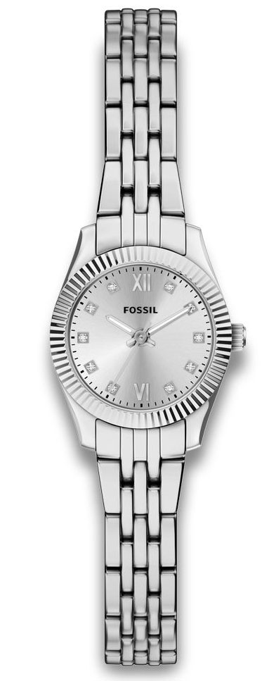 Fossil Scarlette ES5475 - Quartz - Silver - Damklocka - Rostfri stål - Härdat mineralglas