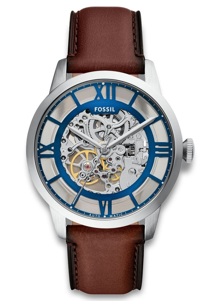 Fossil Townsman Automatic ME3267 - Automatisk - Silver - Herrklocka - Läder - Härdat mineralglas