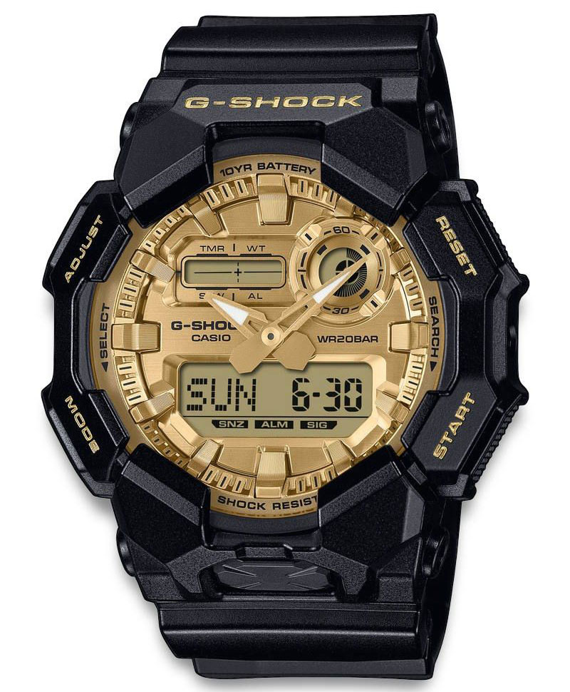 Casio G-Shock GA-010GGB-1A9ER - Analog-digital-mix - Svart - Herrklocka - Hartsled - Härdat mineralglas