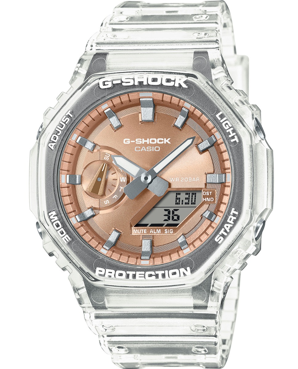 Casio G-Shock GA-2100BM-7A5ER - Analog-digital-mix - Plast - Herrklocka - Harts - Härdat mineralglas
