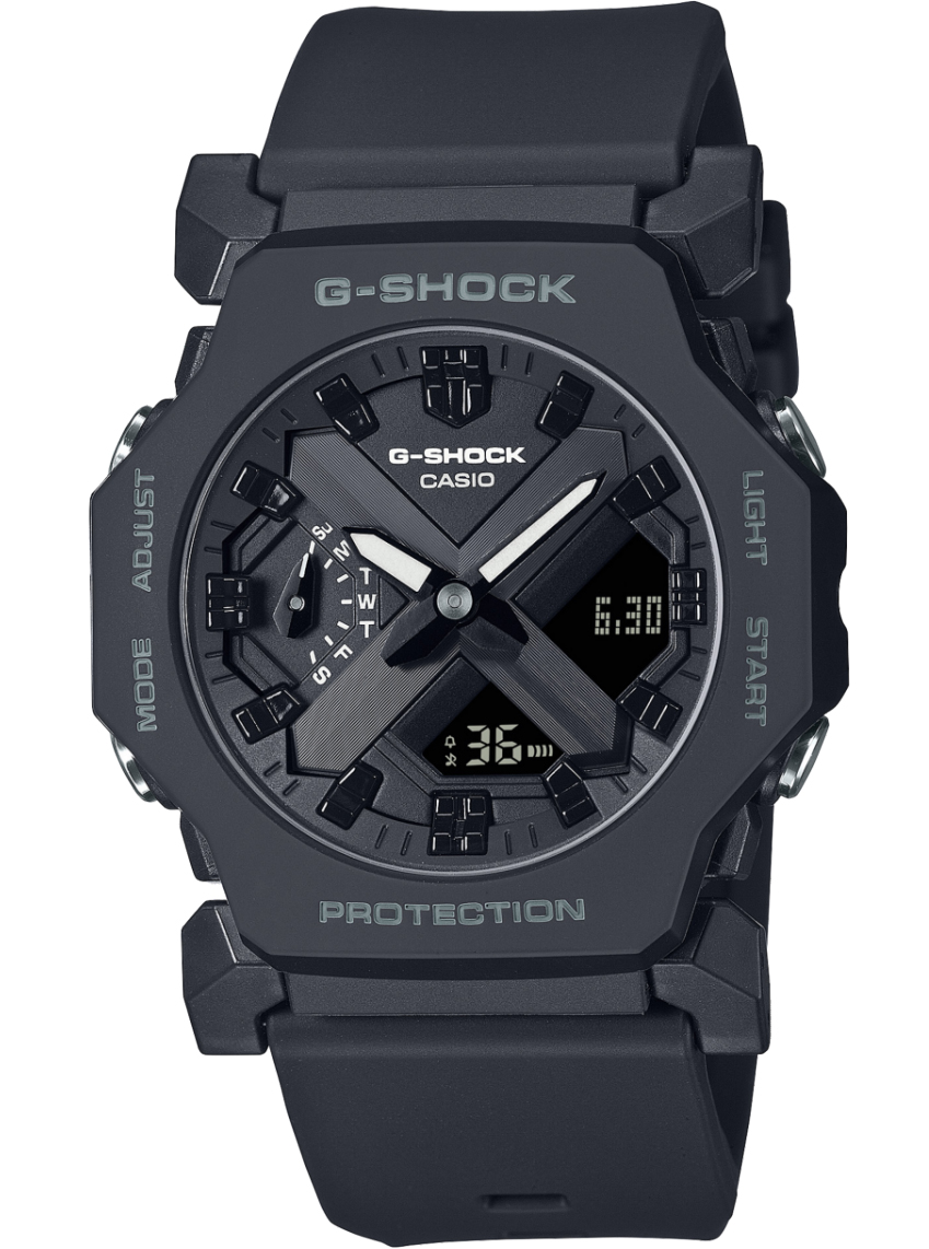 Casio | Ultra-tunn G-Shock digital-analog klocka med handskiftteknologi | GA-2300-1AER - Analog-digital-mix - Svart - Damklocka - Harts - Härdat...