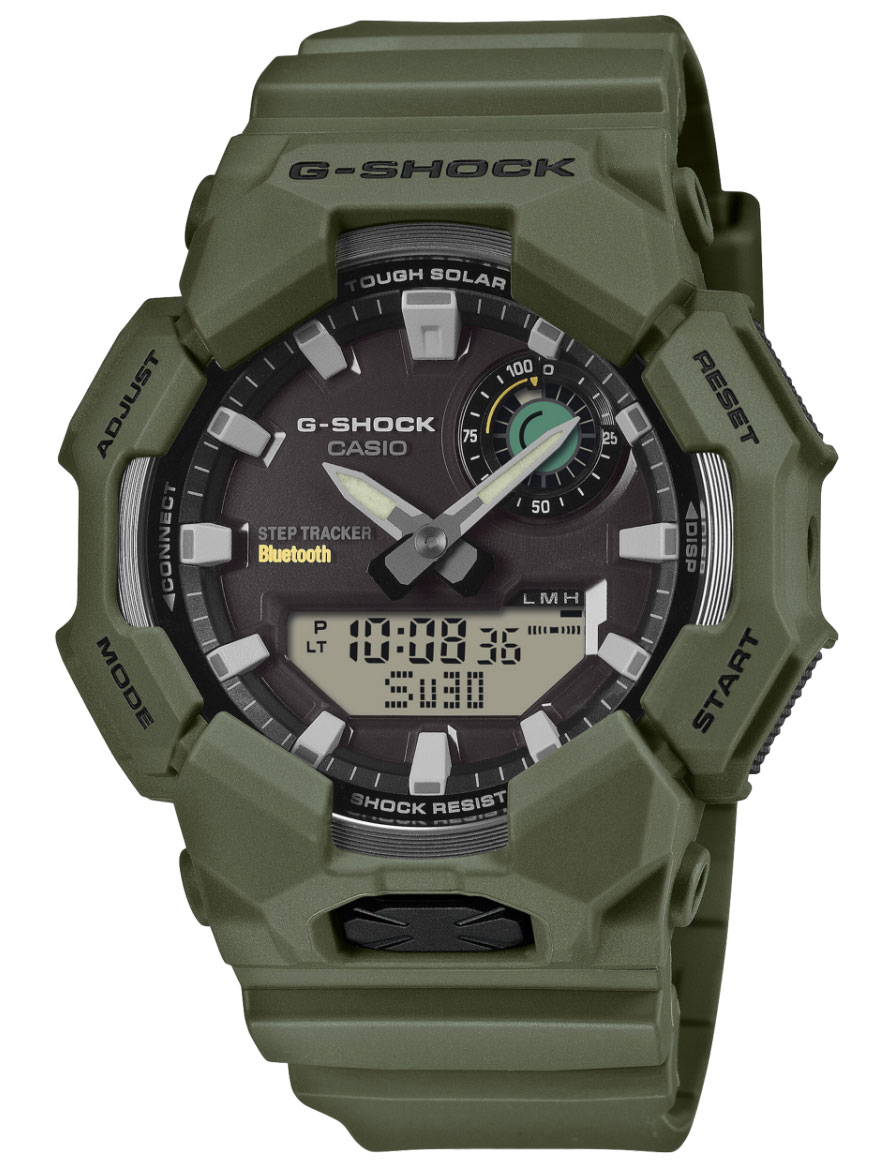 Casio G-Shock GA-B010-3AER - Analog-digital-mix - Grön - Herrklocka - Harts - Härdat mineralglas