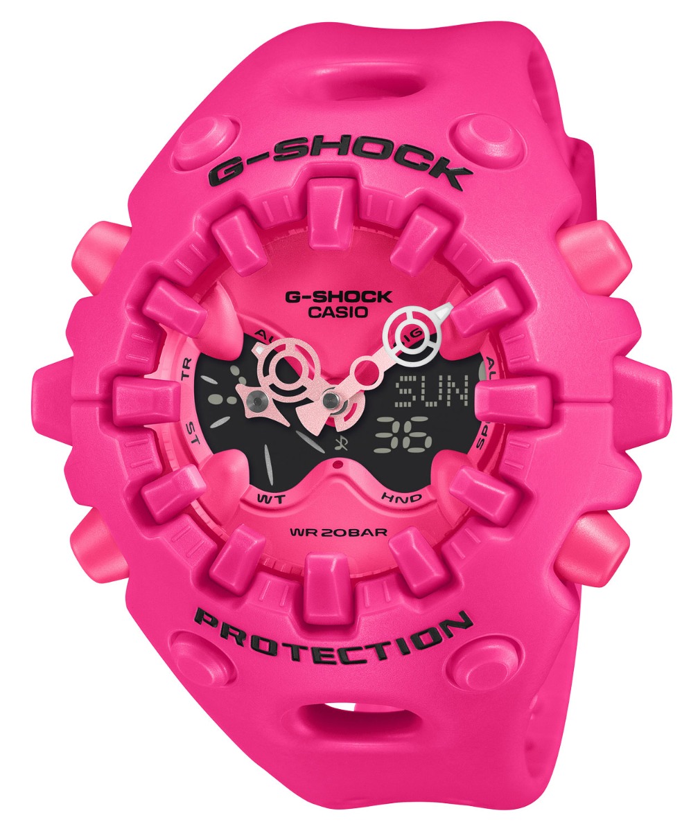 Casio G-Shock GA-V01 Series GA-V01-4AER - Analog-digital-mix - Rosa - Herrklocka - Harts - Härdat mineralglas