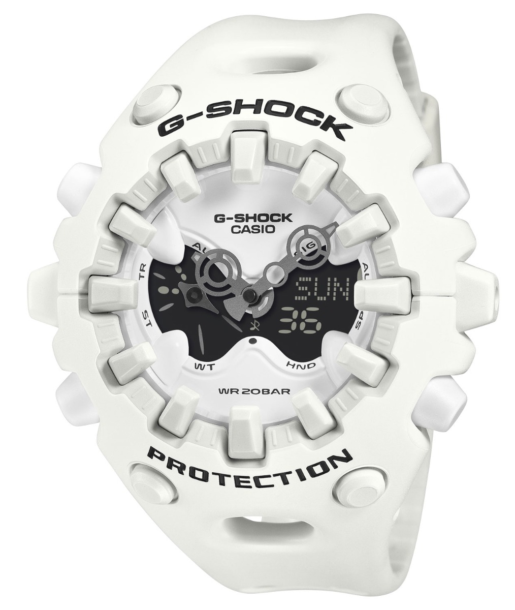 Casio G-Shock GA-V01 Series GA-V01-7AER - Analog-digital-mix - Vit - Herrklocka - Harts - Härdat mineralglas