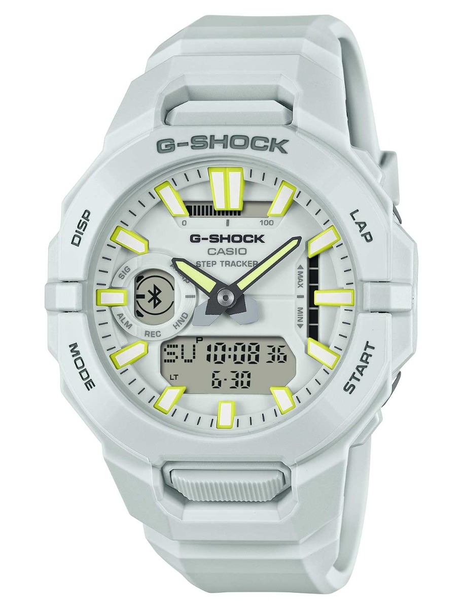 Casio G-Shock G-Squad GBA-950-7AER - Analog-digital-mix - Vit - Herrklocka - Hartsled - Härdat mineralglas
