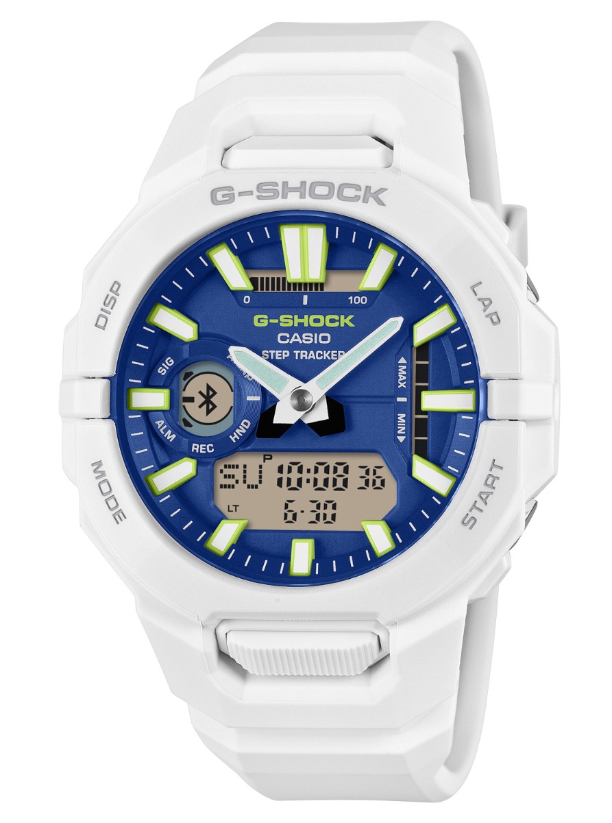 Casio G-Shock G-Squad GBA-950-7A2ER - Analog-digital-mix - Vit - Herrklocka - Harts - Härdat mineralglas