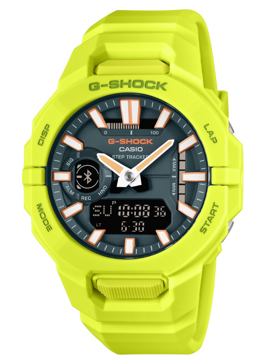 Casio G-Shock G-Squad GBA-950-9A3ER - Analog-digital-mix - Grön Gul - Herrklocka - Harts - Härdat mineralglas