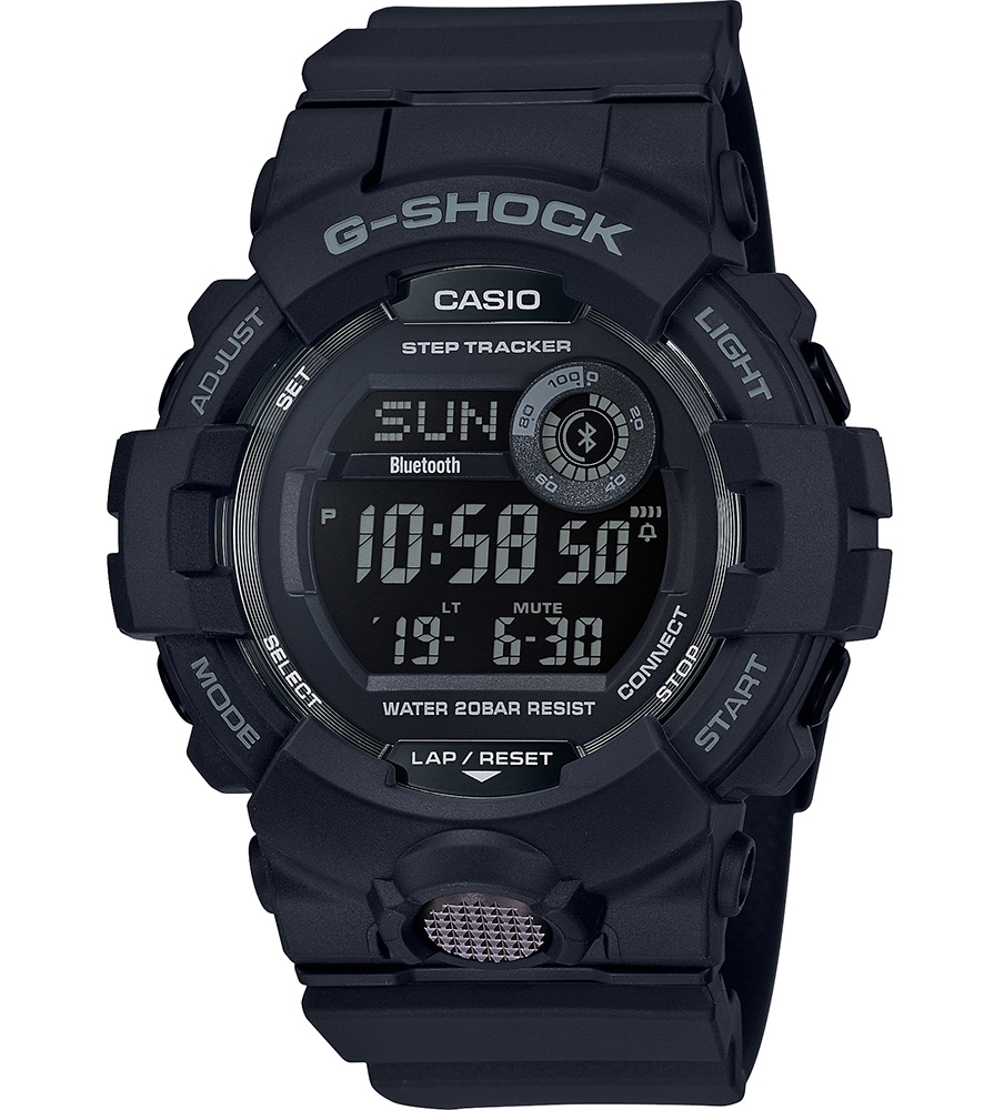 Digitalklocka med bluetooth, men inget analogt - Casio G-Shock GBD-800-1BER - Digitalt - Svart - Herrklocka - Harts - Härdat mineralglas