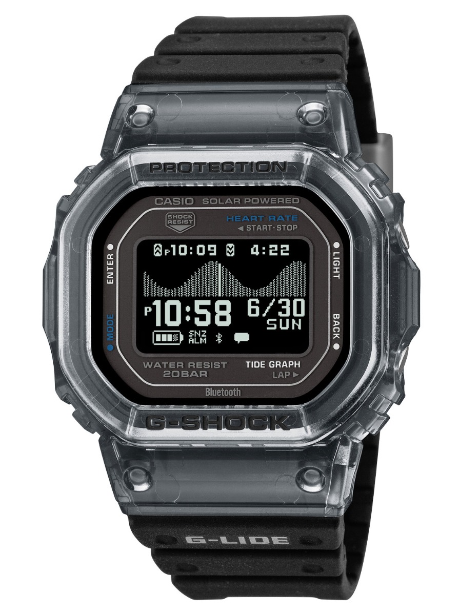 Casio G-Shock G-Lide GBX-H5600-1ER - Digitalt - Svart - Herrklocka - Harts - Härdat mineralglas