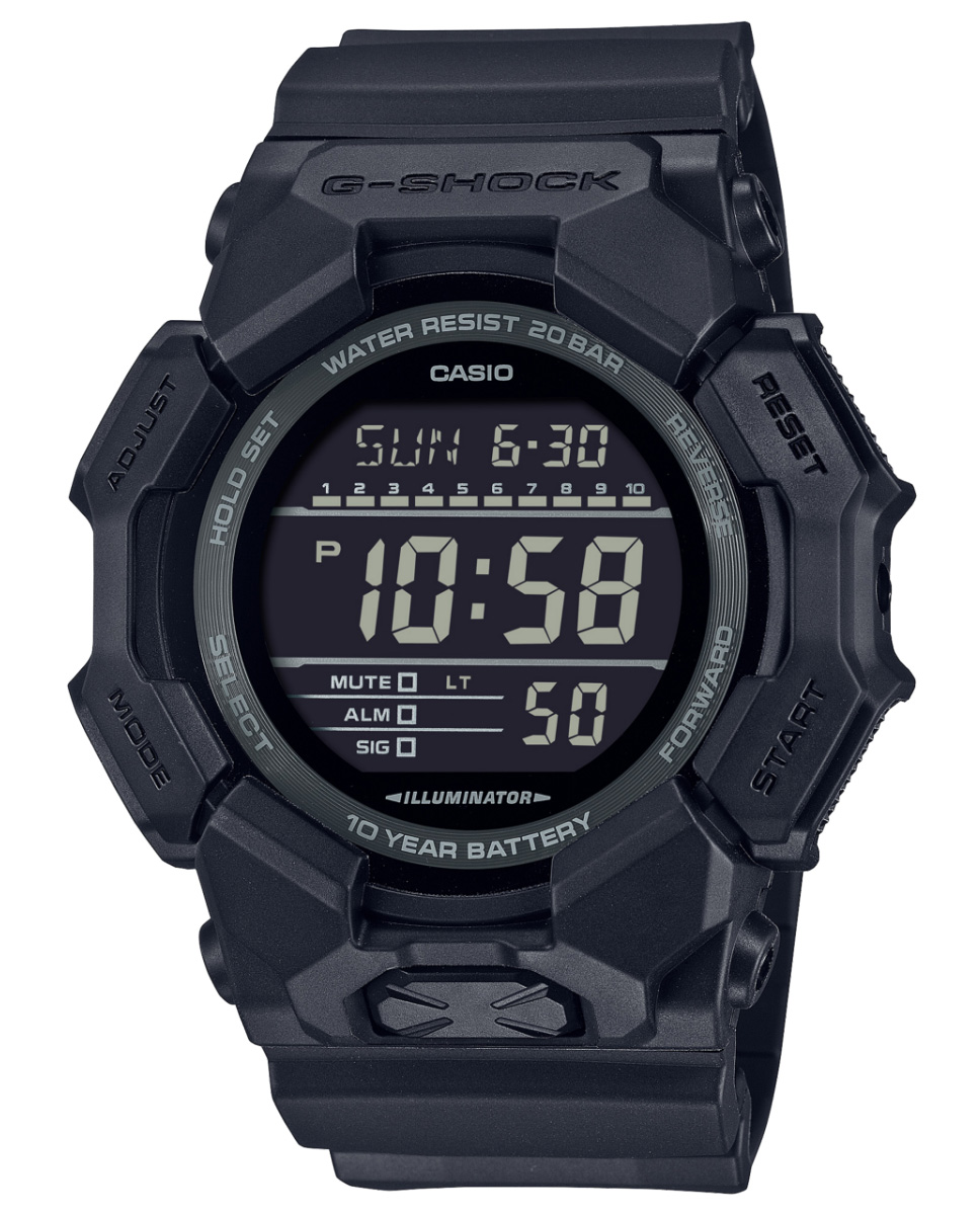 Casio Mens Black G-Shock - Digitalt - Svart - Herrklocka - Harts - Härdat mineralglas
