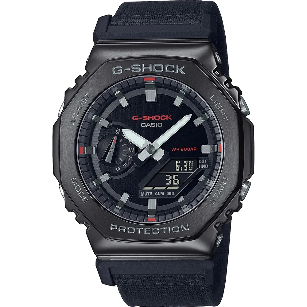 Casio G-Shock Metal Utility Series GM-2100CB-1AER - Analog-digital-mix - Svart - Herrklocka - Harts - Härdat mineralglas
