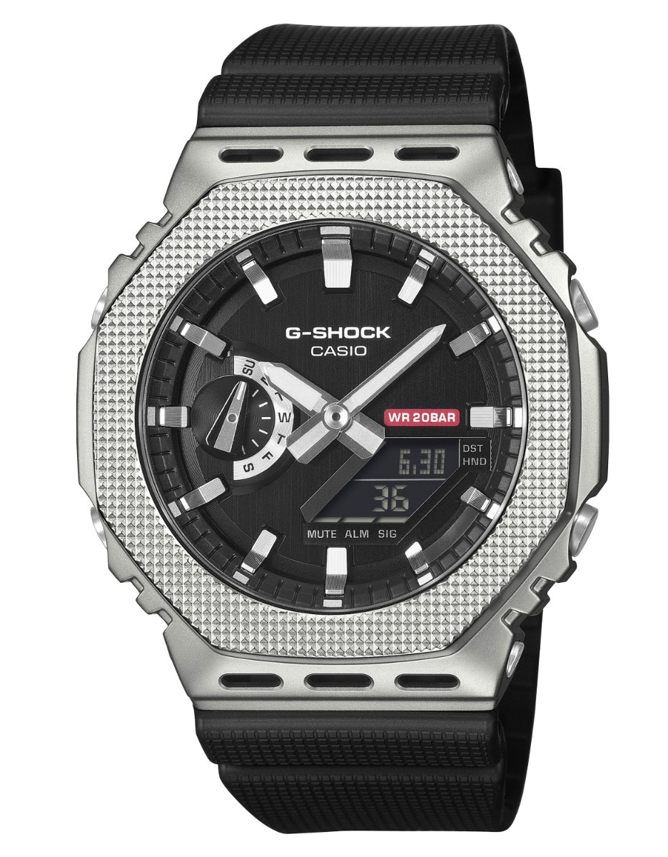 Casio G-Shock G-Steel GM-2100M-1AER - Digitalt - Silver - Herrklocka - Harts - Härdat mineralglas