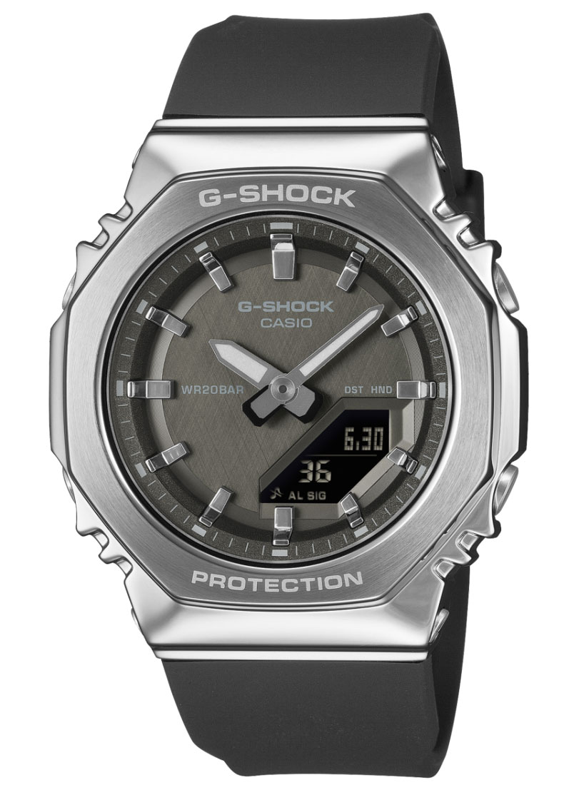 Casio G-Shock Analog Digital GM-S2110-1A1ER - Analog-digital-mix - Silver - Damklocka - Harts - Härdat mineralglas