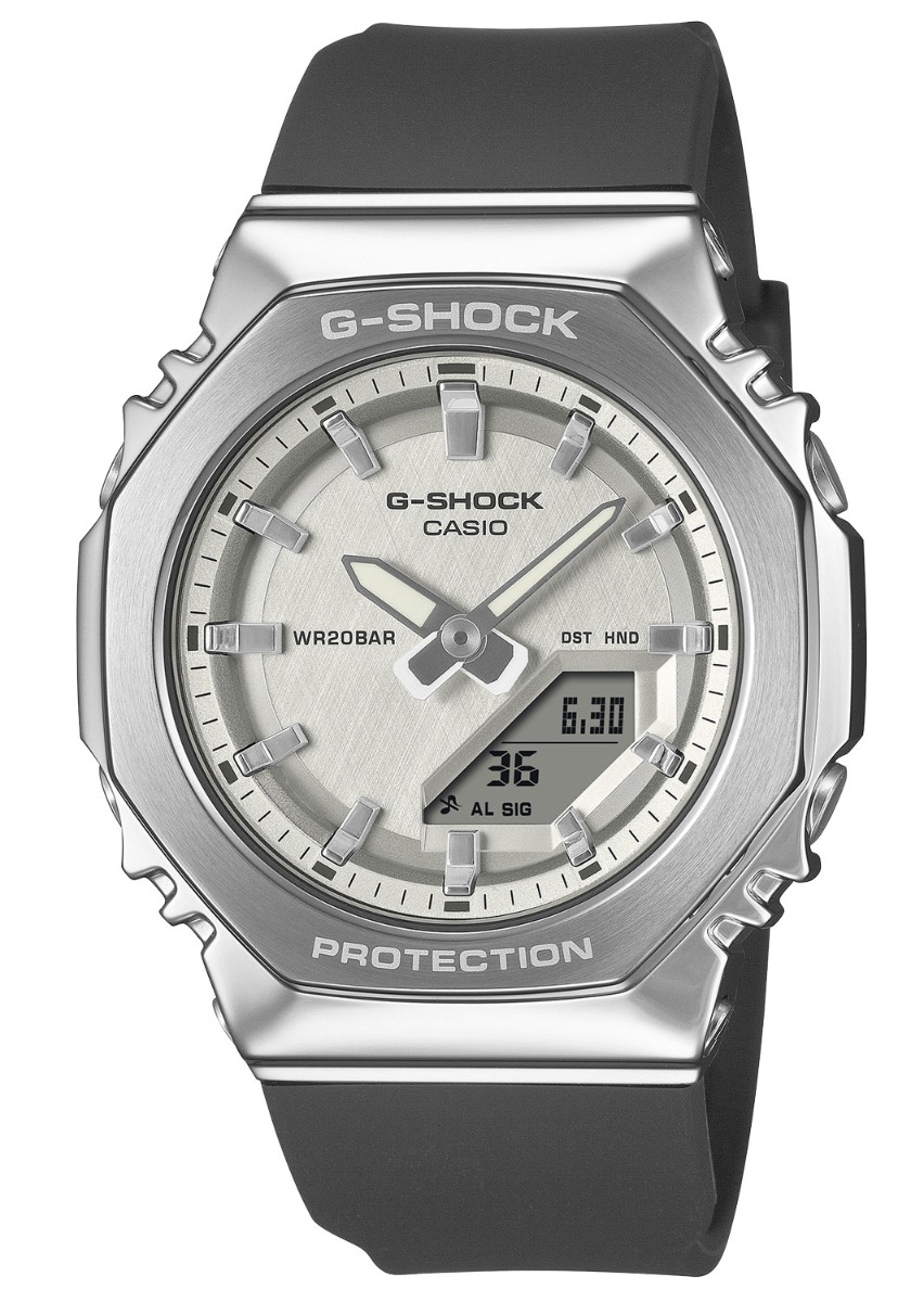 Casio G-Shock Analog Digital GM-S2110-1A7ER - Analog-digital-mix - Silver - Damklocka - Harts - Härdat mineralglas