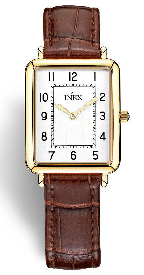 Inex Ladies Gold White A69531D4A - Quartz - Guld - Damklocka - Läder - Härdat mineralglas