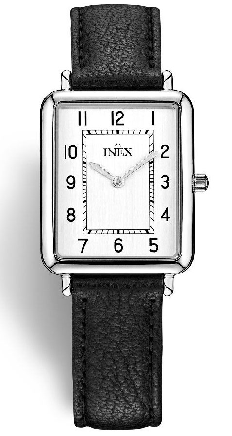 Inex Ladies Silver White A69531S0A - Quartz - Silver - Damklocka - Läder - Härdat mineralglas