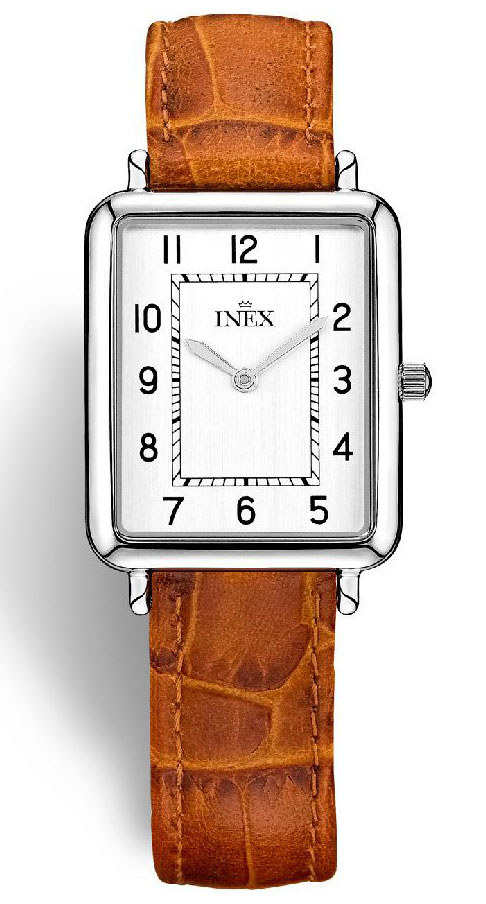 Inex Ladies Silver White A69531S4A - Quartz - Silver - Damklocka - Läder - Härdat mineralglas